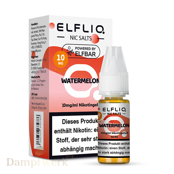Elfbar ElfLiq Liquid 10ml - Watermelon 10mg