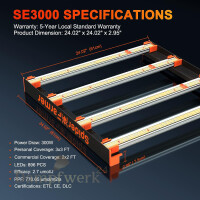 Spider Farmer SE3000 300W LED Grow Light Samsung LM301B