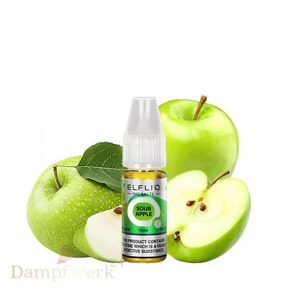 Elfbar ElfLiq Liquid 10ml - Sour Apple 20mg