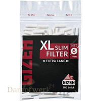 Gizeh XL Slim Filter 6mm (Black - Extra Lang)