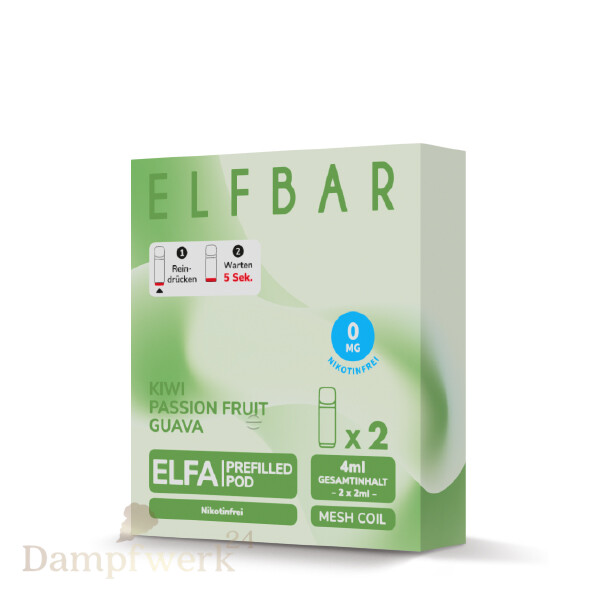 Elfbar ELFA Pods NIKOTINFREI - Kiwi Passionfruit Guava