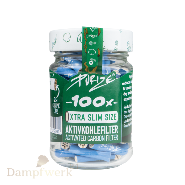 PURIZE XTRA Slim Size Ø 5,9mm - 100er Glas Blau