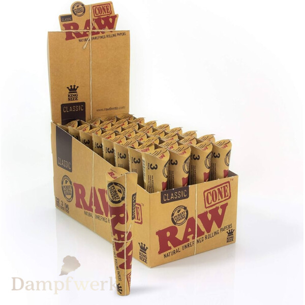 RAW Classic Cones King Size ( 32 Pack / Display )