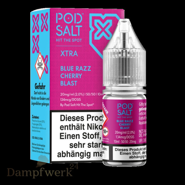 Pod Salt Liquid - Blue Razz Cherry Blast  20mg
