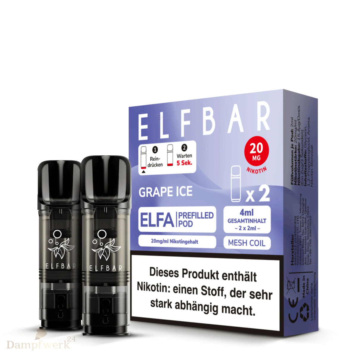 Elfbar ELFA Pods - Grape Ice box