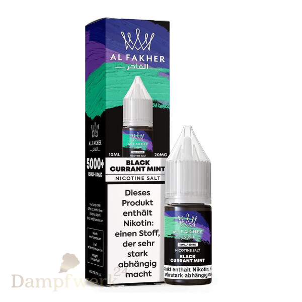 Al Fakher Liquid 10ml - Blackcurrent Mint 20mg
