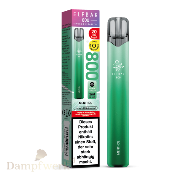 Elfbar 800 Vapes 20mg Menthol