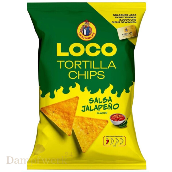 Loco Tortilla Chips 100g -  Salsa Jalapeno