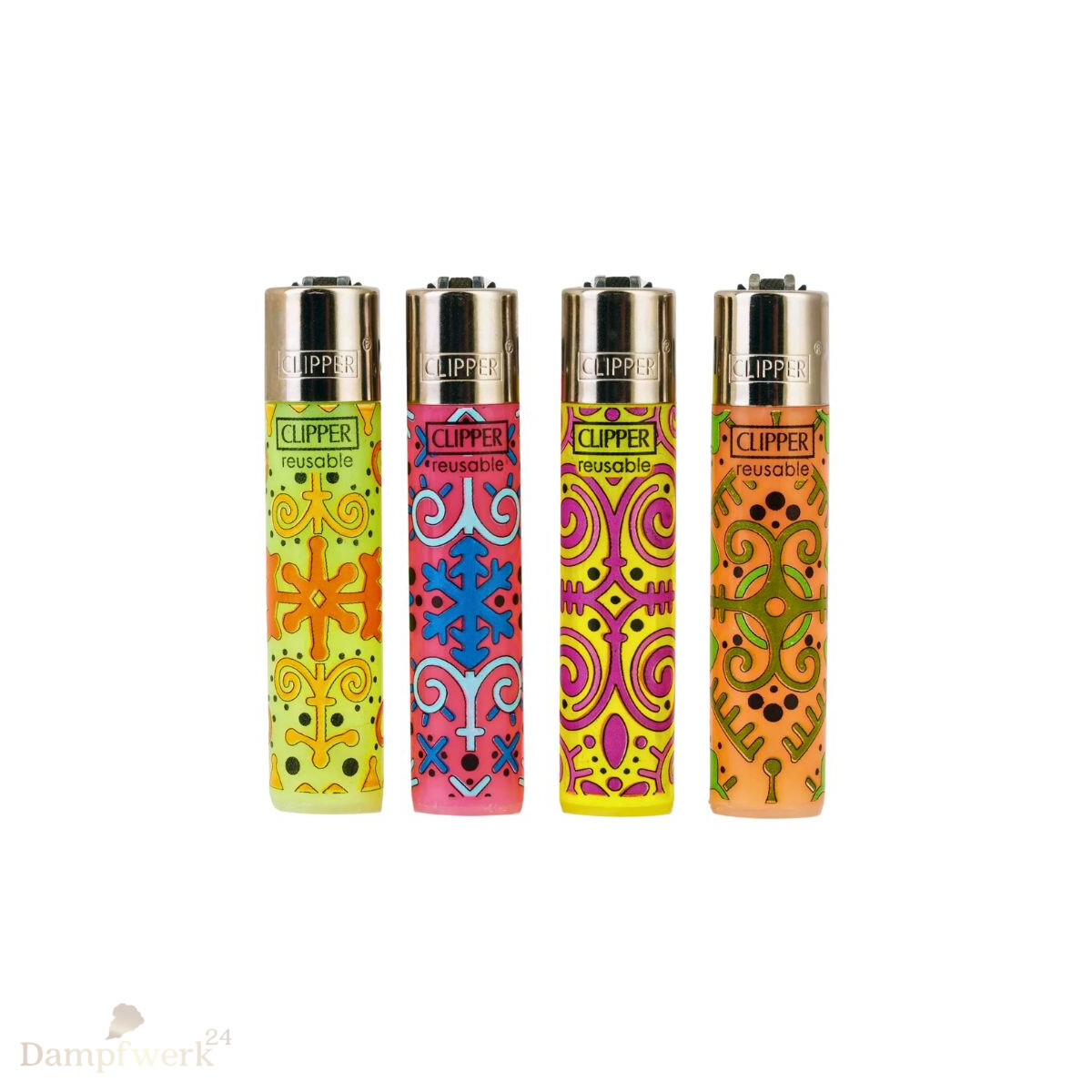 Clipper Feuerzeug Einzeln Hippie Ornamen box