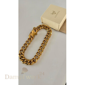 LuxDog massives Edelstahl Hunde Halsband Slim 19mm Breite Cuban Link Schnalle 55cm