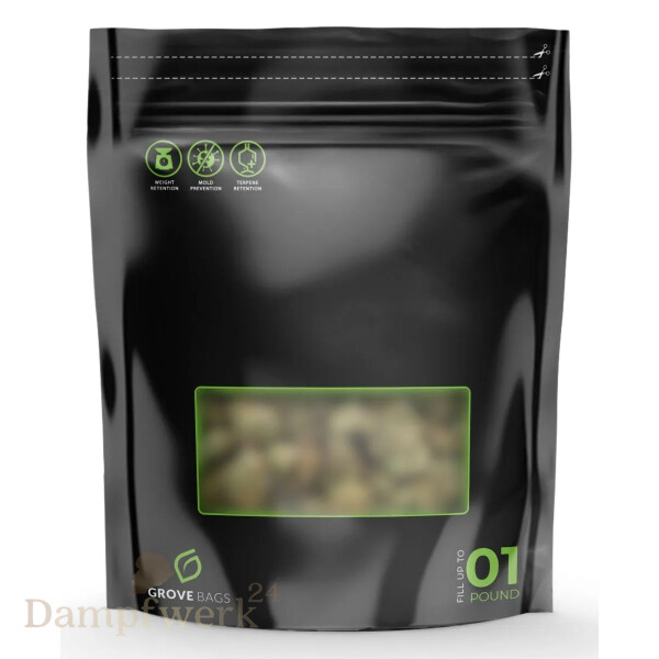 Grove Bags Terploc Beutel mit Fenster 100g Beutel