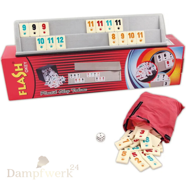 Flash Okey - Plastik Rummy Set