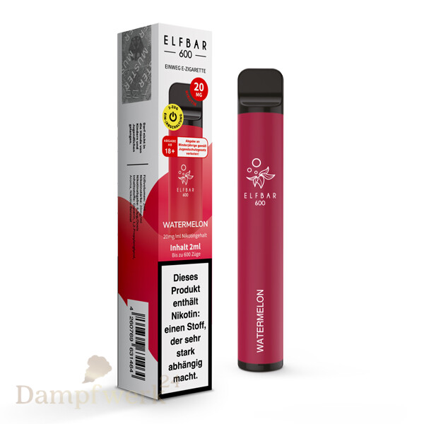Elfbar 600 Vapes 20mg Watermelon