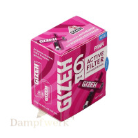 Gizeh Pink Aktivekohle Filter 6mm  (50er Pack)