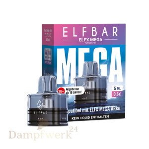 Elfbar ELFX Mega Ersatz Leer Pod 5ml 0.6 Ohm