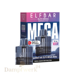 Elfbar ELFX Mega Ersatz Leer Pod 10ml 0.8 Ohm