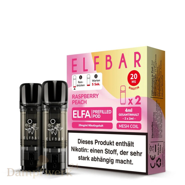 Elfbar ELFA Pods - Raspberry Peach